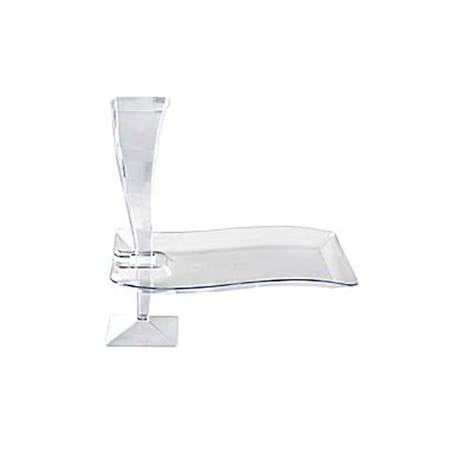 Fineline Settings Fineline Settings 1409-CL Clear Rectangle Cocktail Plate 1409-CL
